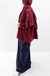 Oversize Uzun %100 Pamuk Kısa Kollu Rahat Elbise V00888