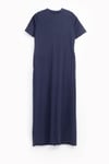 Oversize Uzun %100 Pamuk Kısa Kollu Rahat Elbise V00888
