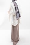 Oversize Uzun %100 Pamuk Kısa Kollu Rahat Elbise V00888