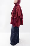 Oversize Uzun %100 Pamuk Kısa Kollu Rahat Elbise V00888