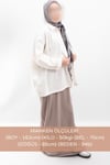 Oversize Uzun %100 Pamuk Kısa Kollu Rahat Elbise V00888
