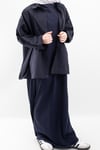 Regular Fit %100 Pamuklu Kısa Kollu Tesettür Elbise V00957