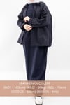 Regular Fit %100 Pamuklu Kısa Kollu Tesettür Elbise V00957