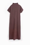 Regular Fit %100 Pamuklu Likralı Tesettür Elbise Kısa Kollu Elbise V00956