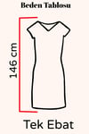 Regular Fit %100 Pamuklu Likralı Tesettür Elbise Kısa Kollu Elbise V00956