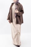 Regular Fit %100 Pamuklu Likralı Tesettür Elbise Kısa Kollu Elbise V00956