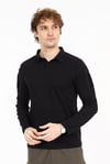AKN 22013 POLO YAKA UZUN KOLLU TAKTİK T-SHIRT - SİYAH