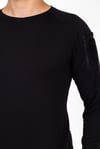 AKN 714 BİSİKLET YAKA UZUN KOLLU TAKTİK T-SHIRT-SİYAH