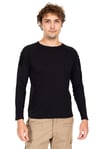 AKN 714 BİSİKLET YAKA UZUN KOLLU TAKTİK T-SHIRT-SİYAH
