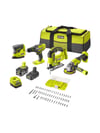 R18CK4F-252S 4LÜ KOMBO KIT R18PD3+RJS18+R18AG+RPS18+1X5AH+1X2AH+ŞARJ CİHAZI RYOBİ
