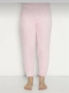Kadın Rahat Basic Dar Paça Welsoft Peluş Kumaş Polar Pijama Eşofman Alt