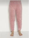 Kadın Rahat Basic Dar Paça Welsoft Peluş Kumaş Polar Pijama Eşofman Alt