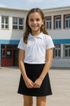 Kız Çocuk Siyah Okul Kaşkorse Ribana Bel Penye Şort Etek