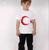 Unısex Çocuk basic  Atatürk bayra Baskılı kısa Kollu  23 Nisan 10 Kasım 29 Ekim okul gösteri T-shirt
