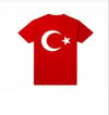 Unısex Çocuk basic  Atatürk bayra Baskılı kısa Kollu  23 Nisan 10 Kasım 29 Ekim okul gösteri T-shirt