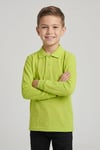 Unisex Çocuk Yeşil Lakost Polo Yaka Uzun Kollu Okul Tişörtü