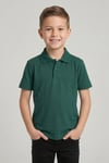 Unisex Çocuk Nefti Yeşil Lakost Polo Yaka Kısa Kollu Okul Tişörtü