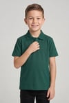 Unisex Çocuk Nefti Yeşil Lakost Polo Yaka Kısa Kollu Okul Tişörtü