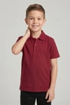 Unisex Cocuk Polo Yaka Kısa Kol Bordo Okul Lakost Tişört