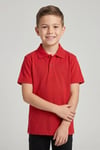 Unisex Cocuk Polo Yaka Kısa Kol Kırmızı Okul Lakost Tişört
