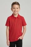 Unisex Cocuk Polo Yaka Kısa Kol Kırmızı Okul Lakost Tişört
