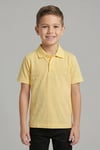 Unisex Cocuk Polo Yaka Kısa Kol Sarı Okul Lakost Tişört