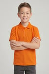 Unisex Çocuk Turuncu Lakost Polo Yaka Kısa Kollu Okul Tişörtü