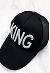 UNISEX SİYAH KING ŞAPKA