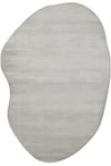 Abstract Puffy Peluş Halı Organik Form Kaymaz Taban Makinede Yıkanabilir Toz Vermez Modern Halı Gri