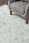 Bambum 1003 Serisi Gri Serpme Desenli Saten Kadife Kaymaz Taban Modern Salon ve Koridor Halısı