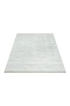 Bambum Soft 1002 Beyaz Düz Desen Modern Bambu Saten Kaymaz Taban Yıkanabilir Salon Mutfak Halısı