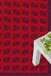 Bordo Afgan Halısı Etnik Otantik Desenli Şönil Halı Kaymaz Taban Yıkanabilir Salon Oturma Odası Halısı M1007