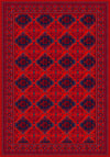 Bordo Afgan Halısı Etnik Otantik Desenli Şönil Halı Kaymaz Taban Yıkanabilir Salon Oturma Odası Halısı M1010