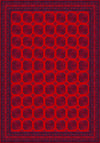 Bordo Afgan Halısı Etnik Otantik Desenli Şönil Halı Kaymaz Taban Yıkanabilir Salon Oturma Odası Halısı M1007