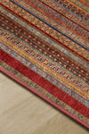 Bordo Afgan Halısı Etnik Otantik Desenli Şönil Halı Kaymaz Taban Yıkanabilir Salon Oturma Odası Halısı M1232