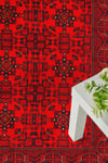 Bordo Afgan Halısı Etnik Otantik Desenli Şönil Halı Kaymaz Taban Yıkanabilir Salon Oturma Odası Halısı M1002