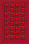 Bordo Afgan Halısı Etnik Otantik Desenli Şönil Halı Kaymaz Taban Yıkanabilir Salon Oturma Odası Halısı M1009