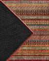 Bordo Afgan Halısı Etnik Otantik Desenli Şönil Halı Kaymaz Taban Yıkanabilir Salon Oturma Odası Halısı M1232