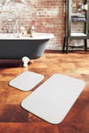 Peluş Banyo Paspas Beyaz 2 Lİ KLOZET TAKIMI SA-42