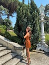 Boyun Detaylı Elbise Tarçın