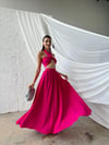 FLORA DRESS BÜSTİYER ETEK TAKIM Pembe