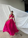 FLORA DRESS BÜSTİYER ETEK TAKIM Pembe