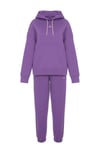 Hoodie Sweatshirt Şardonlu Mor