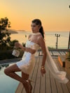 Mermaid Şifon Bluz Beyaz