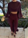 Mimosa Şifon Bluz Bordo