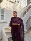 Mimosa Şifon Bluz Bordo