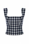 Plaid Büstiyer Lacivert