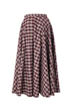 Plaid Etek Bordo