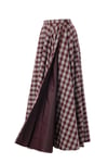 Plaid Etek Bordo