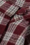 Plaid Etek Bordo